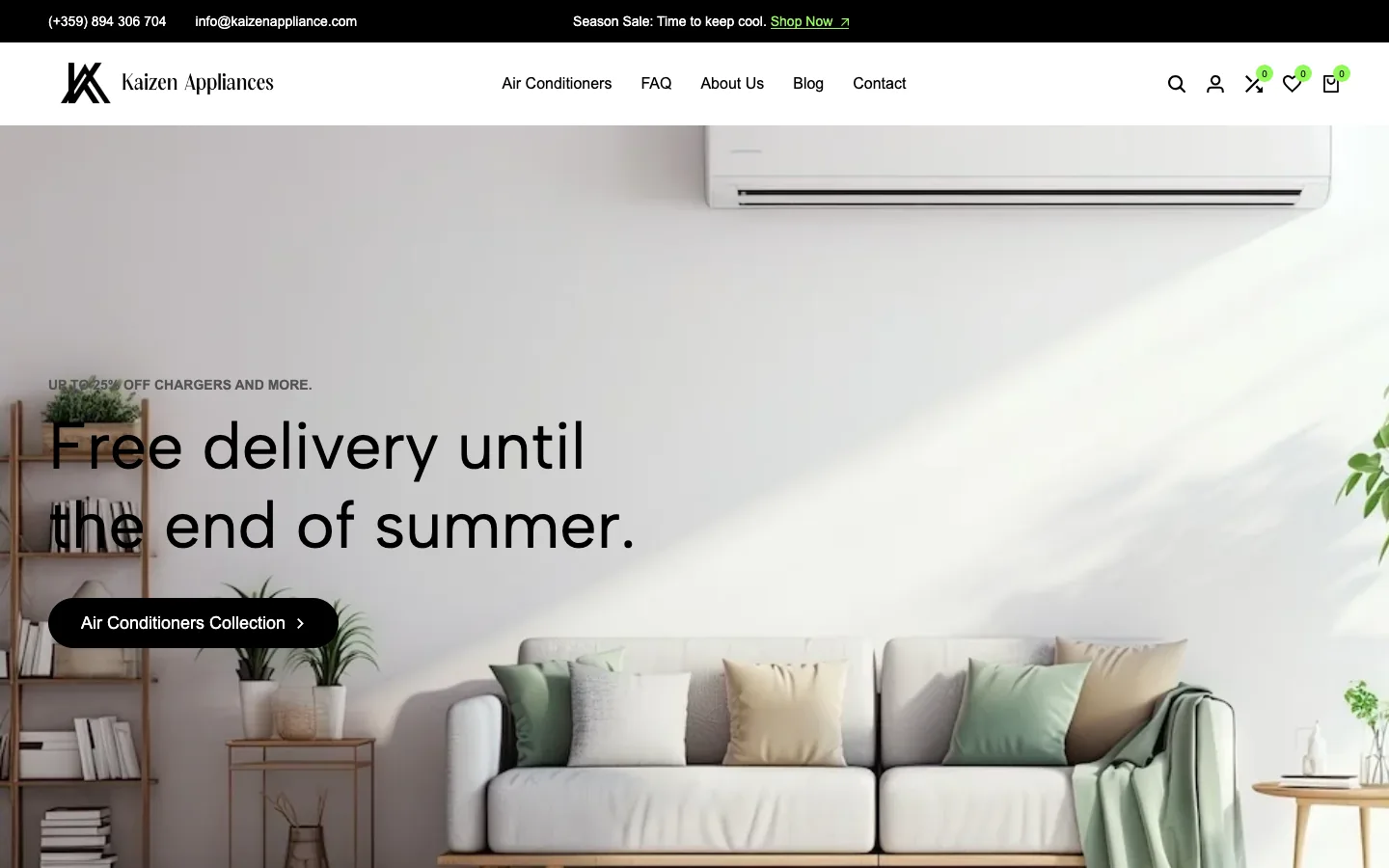 Kaizen Appliances — сайт, изработен от Weber BG