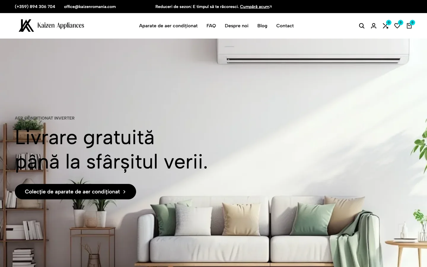 Kaizen Romania — сайт, изработен от Weber BG