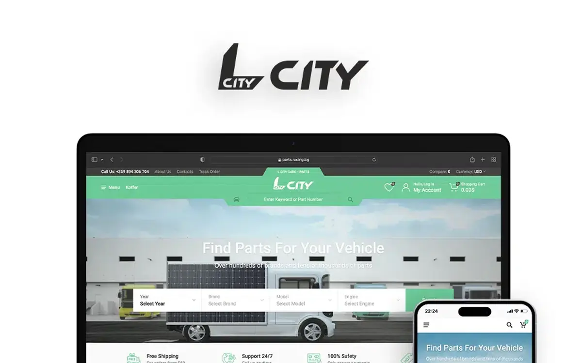 L City Parts — сайт, изработен от Weber BG