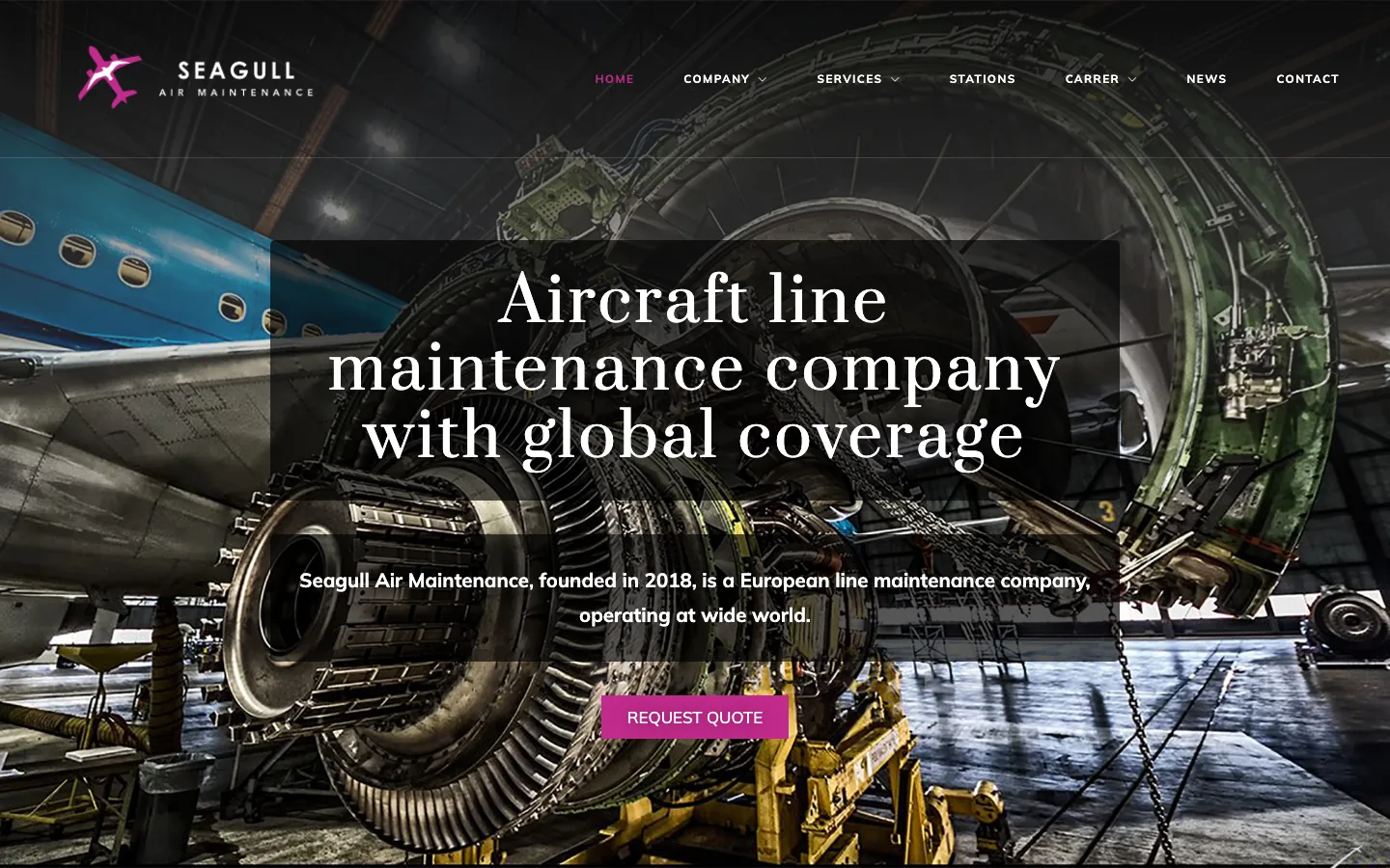 Seagull MRO — сайт, изработен от Weber BG